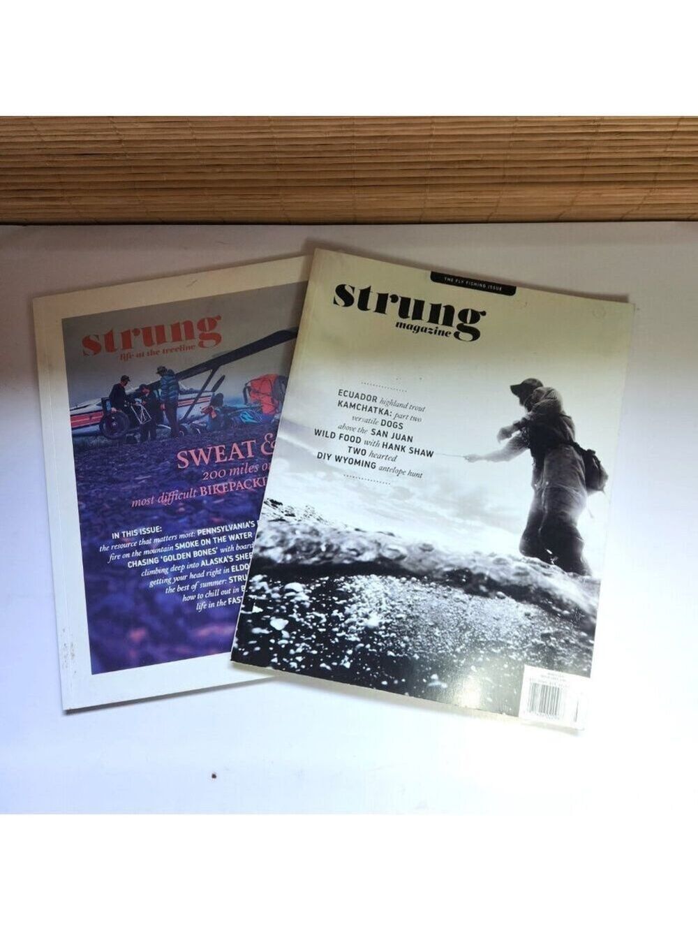 Strung Magazine Fly Fishing Lot of 2 Adventure Mountain Biking Sweat and Oil